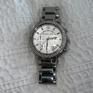 Michael Kors Silver and Diamond Watch